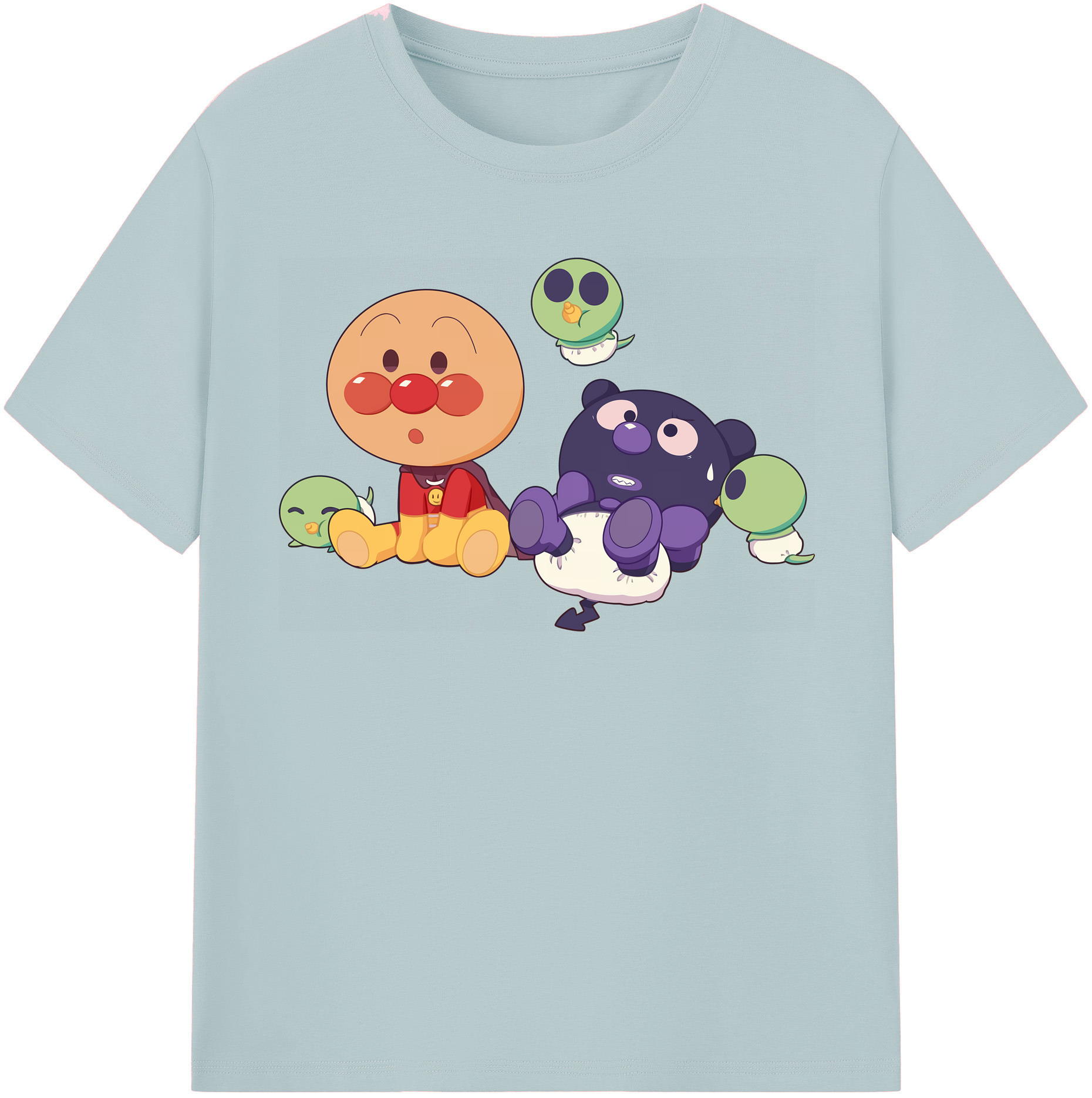 （画像用） アンパンマン Anpanman 綿100％半袖Tシャツ（フロントプリント）